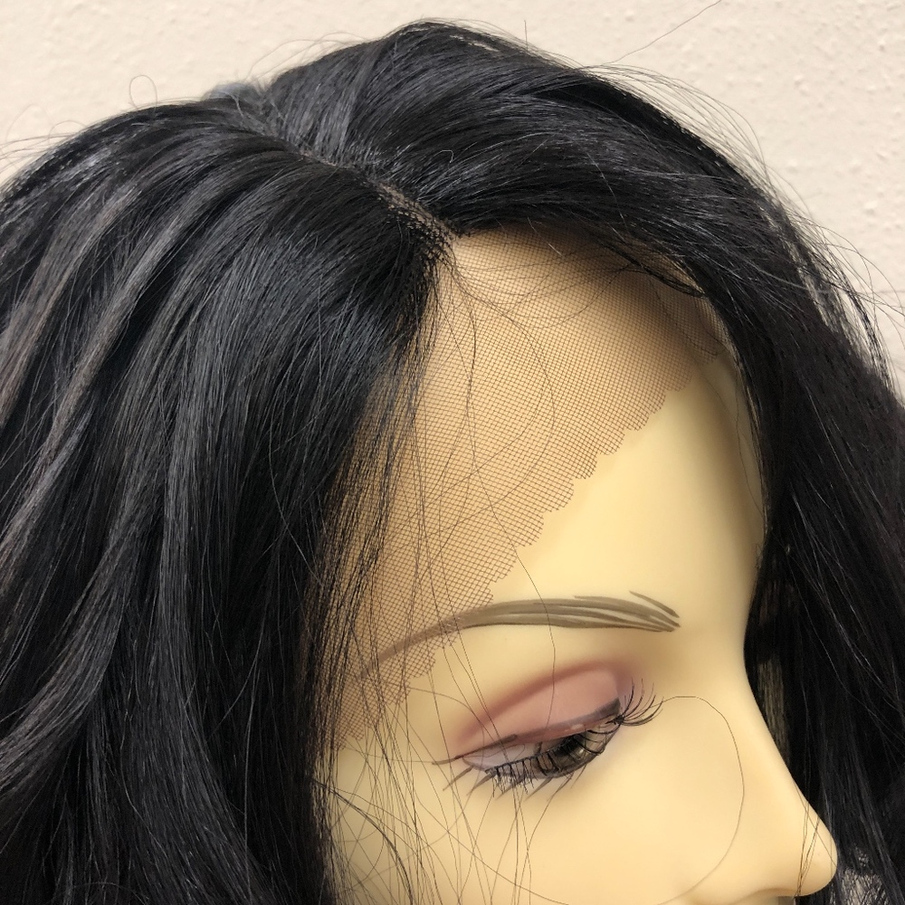 Peagan synthetic lace front wig 1B NWT - Picture 5 of 7